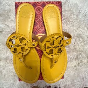 Tory Burch size 11 yellow snake Miller Sandal